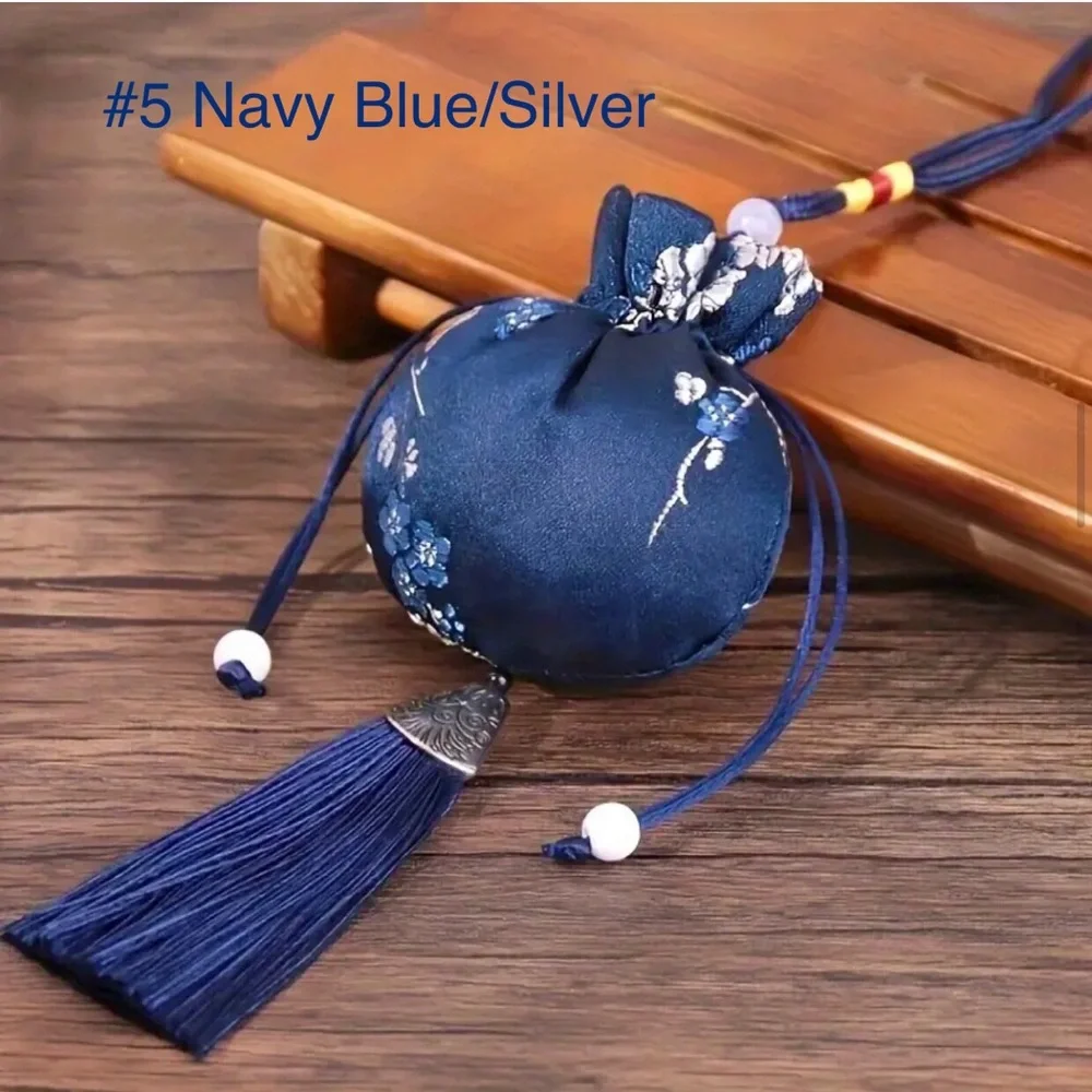 One Small Draw String Purse - Gift Bag - Sachet Bag with Tassel (u choose color)